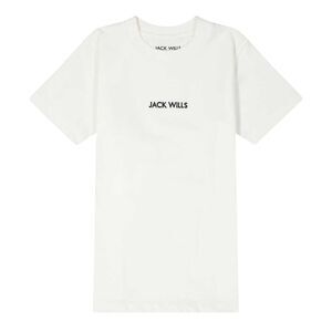 Jack Wills Childrens/Kids Back Print Regular T-Shirt / Vintage White